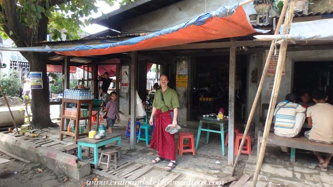 Chai Walla and Craig at the chai shop