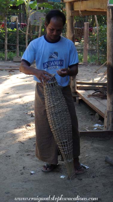Man shows us his fish trap