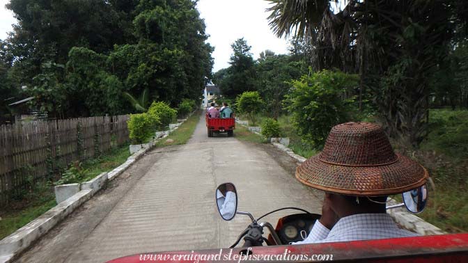 Riding in our tuk-tuk caravan to Mawlik District Administrative office Riding in our tuk-tuk caravan to Mawlik District Administrative office