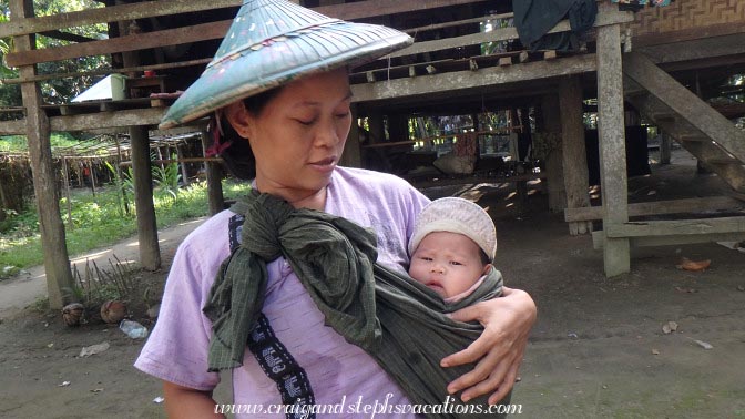 Mom and infant, Shwe Lat Pan Village Mom and infant, Shwe Lat Pan Village
