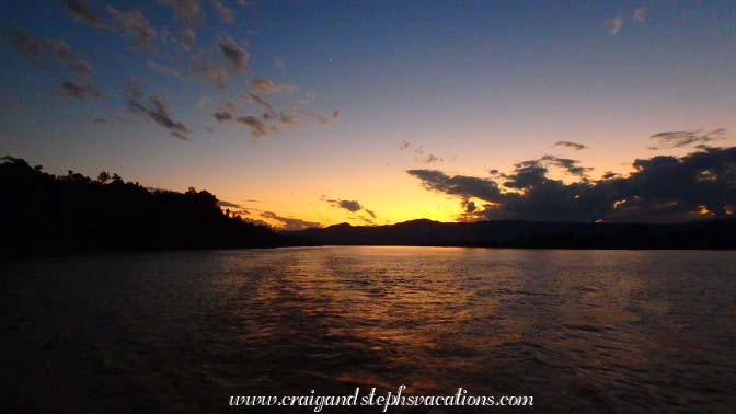 Sunset on the RV Zawgi Pandaw