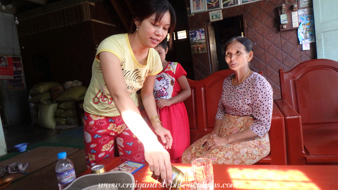 Family invites us into their home and serves us Shark energy drinks