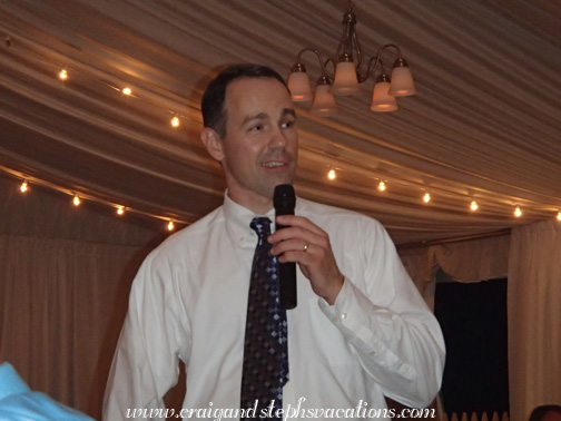 Dave's brother Mike gives a toast