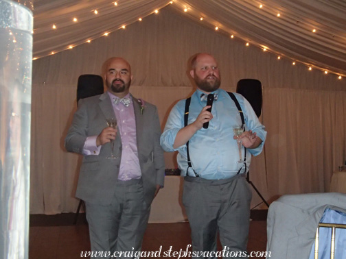 Dave and Jared give a toast