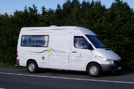 Craig in the camper van