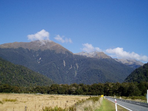 Driving toward Queenstown