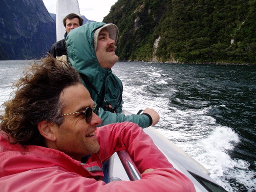 Stan and Craig on Mitre Peak Cruise boat