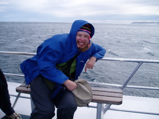A windy ride on Mitre Peak Cruise boat A windy ride on Mitre Peak Cruise boat