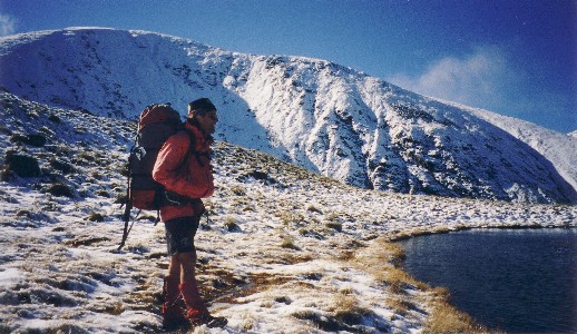 Stan at a tarn Stan at a tarn