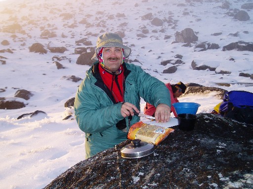 Craig preparing dinner