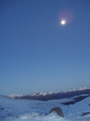 Moon just before sunrise