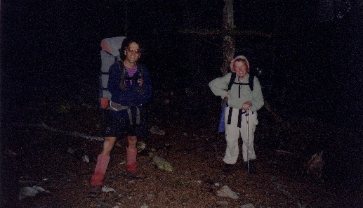 Stan and Steph hiking in the dark Stan and Steph hiking in the dark
