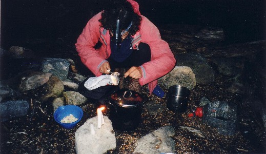 Stan cooking dinner