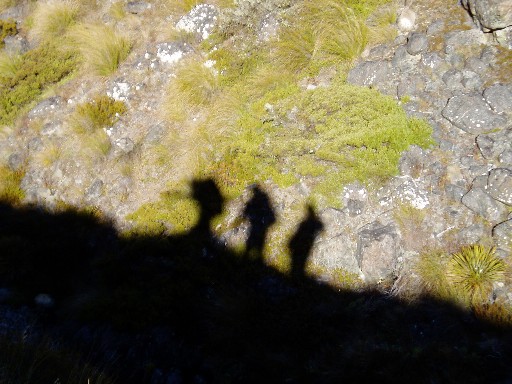 Hiking back from the tarn Hiking back from the tarn