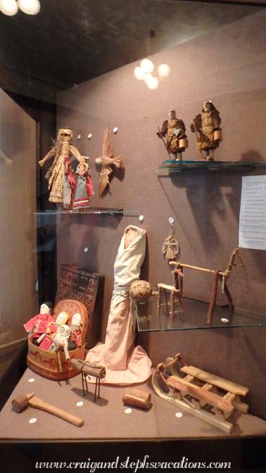 Toys made by peasant children from natural materials