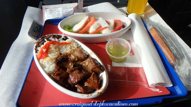 Lunch on the train Lunch on the train