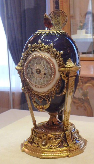 Cockerel Imperial Easter Egg Clock Cockerel Imperial Easter Egg Clock