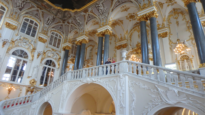 Craig and Tamara atop the Grand Staircase