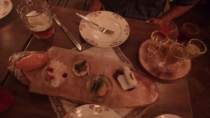 Katyusha vodka and appetizer tasting menu