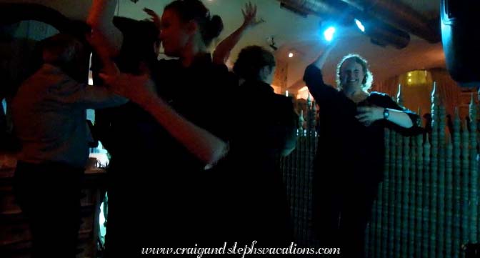 Steph dancing at Katyusha