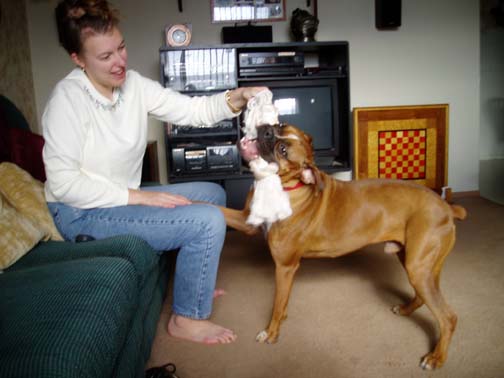 Steph playing with Eddie Steph playing with Eddie