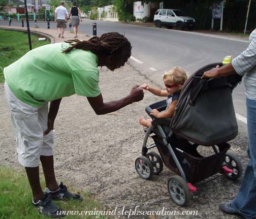Ania's young friend sharing the Rasta love Ania's young friend sharing the Rasta love