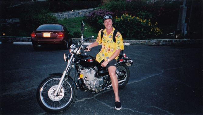 Marty on his bike
