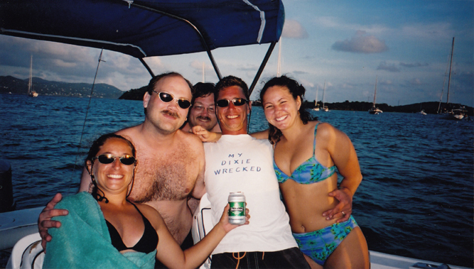 Cap'n Marty's Island Hop: Tiffany, Craig, Steve, Marty, Beth