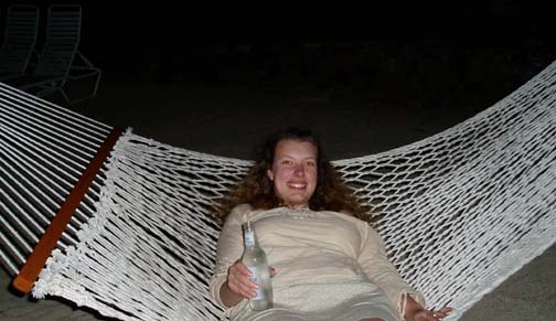 Steph in the hammock