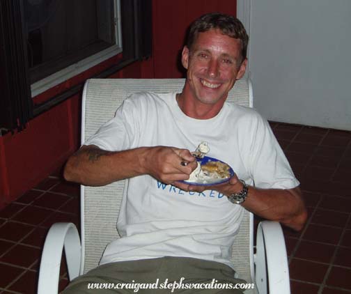 Marty Enjoying Dessert