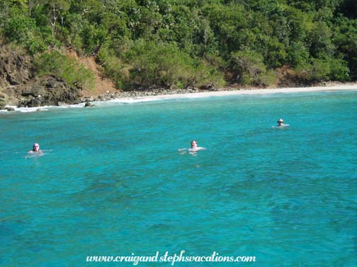 Swimming to Shore at Sandy Bay