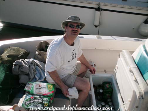 Craig stocking the cooler Craig stocking the cooler