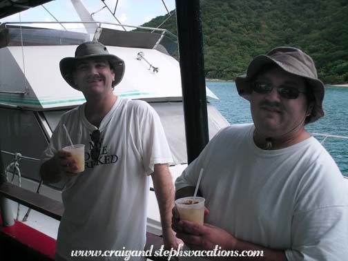 Craig and Milky enjoy a drink at the Willy T Craig and Milky enjoy a drink at the Willy T