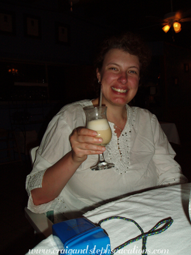 Steph enjoying a bushwhacker