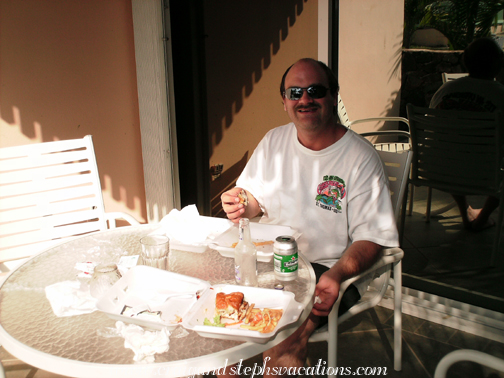Take-out lunch from the Blue Moon