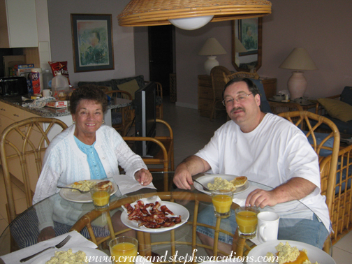 Mom and Steve eating Craig McMuffins Mom and Steve eating Craig McMuffins