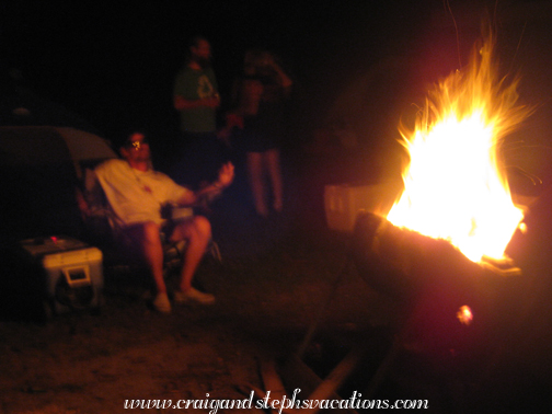 Marty at the campfire Marty at the campfire