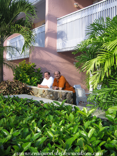 Steve and Craig on our balcony