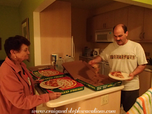 Mom and Craig get some pizza Mom and Craig get some pizza