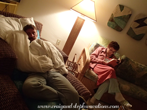 Marty sleeps while Mom reads