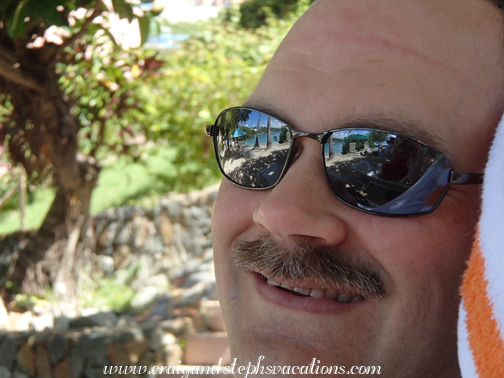 Secret Harbour reflected in Craig's sunglasses Secret Harbour reflected in Craig's sunglasses