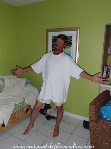 Marty in his borrowed jammies