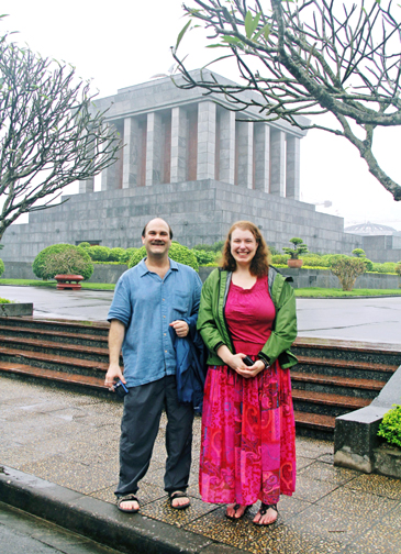 Outside Ho Chi Minh's Mausoleum