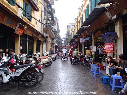 Cyclo ride through Hanoi's Old Quarter